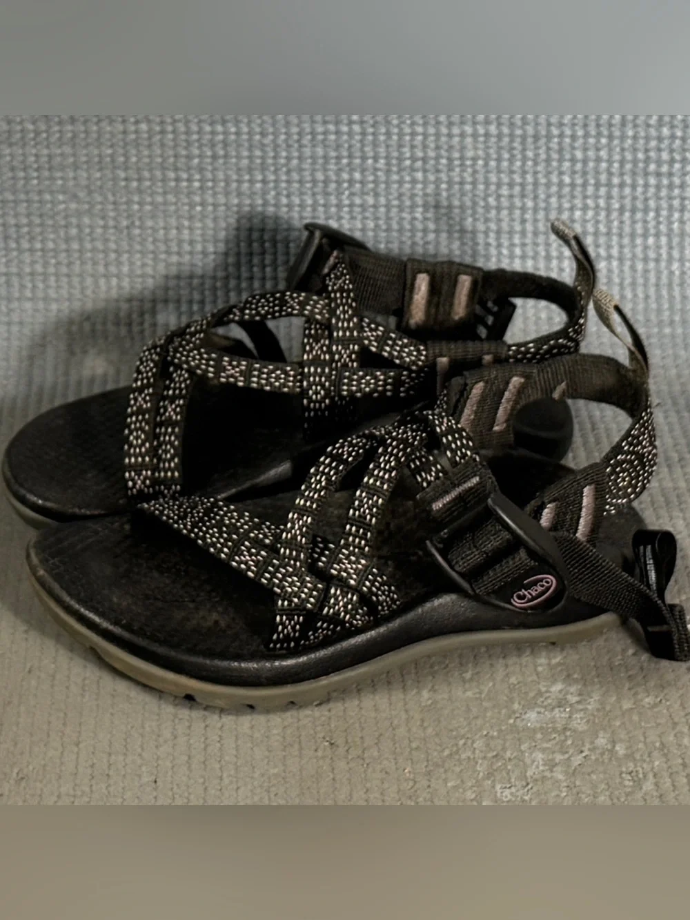 Chaco Kid’s ZX/1 EcoTread Sandals Black/White Size 10C